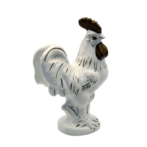 Vintage White Rooster Figurine Norcrest Japan - Picture 1 of 8